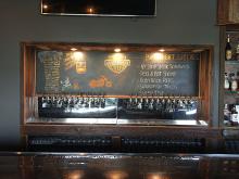 View of bar at Steelbound Brewery & Distillery